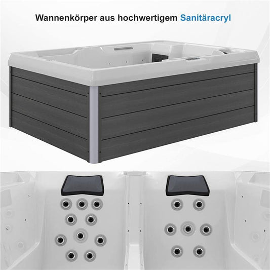 BRAST® Whirlpool aufblasbar MSpa | 4-8 Personen | viele Modelle rund und eckig