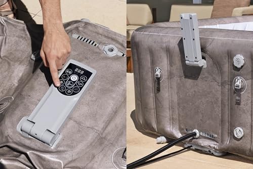 Bestway® Lay-Z-SPA® Energiespar-Whirlpool Rome AirJet™ mit App-Steuerung + integrierter UltraFit™ -Pumpeneinheit, für 6 Personen 180 x 180 x 71 cm, Marmor-Optik (Braun)