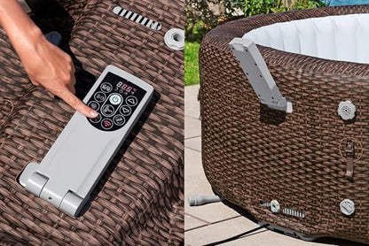 Bestway Lay-Z-SPA Bali AirJet Whirlpool 7 Pers., Ø216x71 cm, Rattan, App & Pumpe