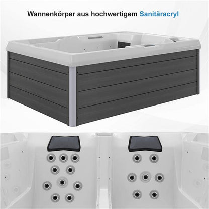 BRAST® Whirlpool aufblasbar MSpa | 4-8 Personen | viele Modelle rund und eckig