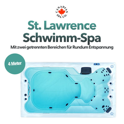 CANADIAN SPA St. Lawrence Swim Spa 4 m, 5 Pers., LED, Lautsprecher, Winterfest