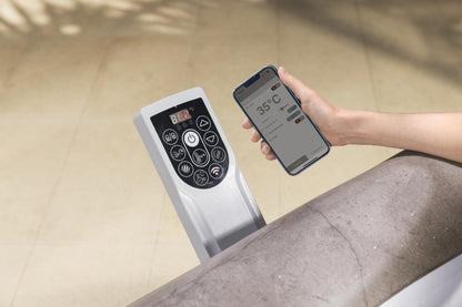 Bestway® Lay-Z-SPA® Energiespar-Whirlpool Rome AirJet™ mit App-Steuerung + integrierter UltraFit™ -Pumpeneinheit, für 6 Personen 180 x 180 x 71 cm, Marmor-Optik (Braun)