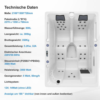 BRAST® Whirlpool aufblasbar MSpa | 4-8 Personen | viele Modelle rund und eckig