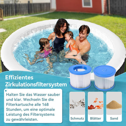 Obqer Hot Tub 4 Pers., 799 L, 120 Düsen, 2400 W, Aufblasbar, Winterfest