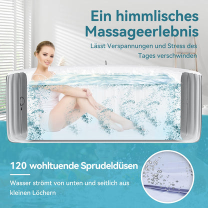 Obqer Hot Tub 4 Pers., 799 L, 120 Düsen, 2400 W, Aufblasbar, Winterfest