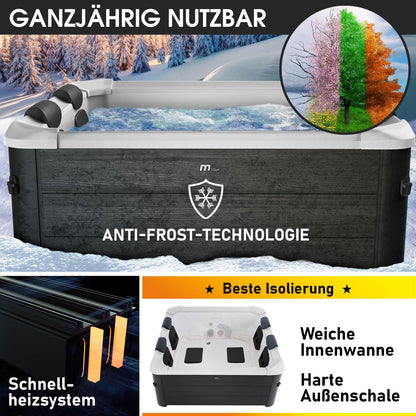 BRAST MSpa Oslo Whirlpool 6 Pers., 160x160 cm, 120 Düsen, LED, Winterfest
