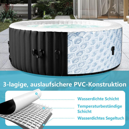 Obqer Hot Tub 4 Pers., 799 L, 120 Düsen, 2400 W, Aufblasbar, Winterfest